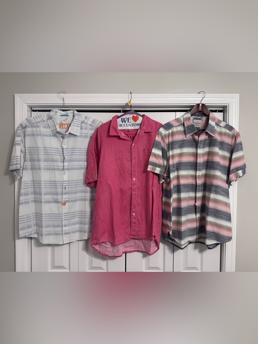 3x Men’s Tommy Bahama linen/cotton button ups size XL